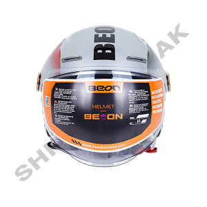 کلاه کاسکت موتورسیکلت بیون مدل B-122 Gray Red Shine