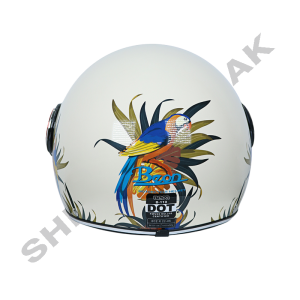 کلاه کاسکت موتورسیکلت بیون B-110 مدل طوطی رنگ سفید کد 01
