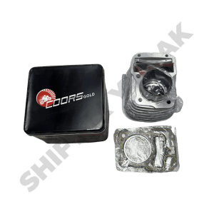 سیلندر پیستون با واشر سر و زیر جعبه فلزی موتور سیکلت هوندا 125 برند کورس (COORS)