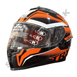 کلاه کاسکت موتورسیکلت بلوتوث دار فک متحرک راپیدو مدل TRX orange-Z