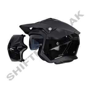 کلاه کاسکت فک جدا شونده راپیدو | shiny black – کد 890