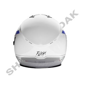 کلاه کاسکت موتورسیکلت بدون فک فلش مدل 852 glossy blue-white